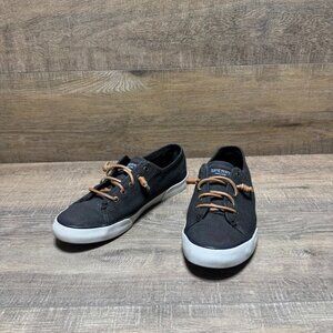 Sperry Top Sider Pier View Gray Canvas Sneakers Women's Size 8